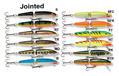 Воблер плавающий Rapala Jointed J13-P (1,2м-4,2м, 13 см 18 гр)