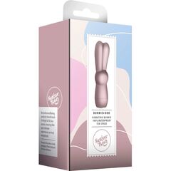 Грязно-розовый вибростимулятор в форме зайчика Bunnie Boo - 