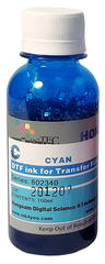 Чернила DCTec текстильные DTF Cyan (голубой) 100 мл