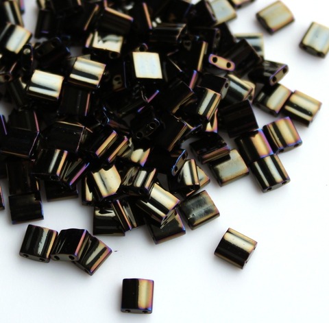 TL-0458 Бисер Миюки тила/Miyuki Tila Metallic Brown Iris
