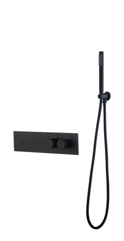 Boheme 131-SYS-B Смеситель FUSION TERMO с ручным душем BLACK