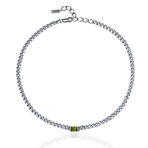 Чокер СRYSTAL CHOKER серебро с Хризолитом