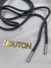 Шнур круглый тёмно-зелёный с графитовым подтоном 1,3 м