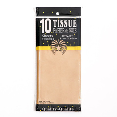 Упаковочная бумага, Тишью (50*66 см), Крафт, 10 листов