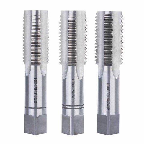 Метчик М27х3,0 (Комплект 3шт) DIN352 HSS-G 6h 110мм a=16 H-Tools 230270HT