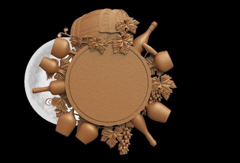 Силиконовый молд № 565 Бочка с вином