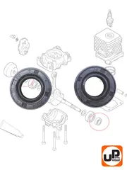 Сальник коленвала UNITED PARTS 12x22x7 для FS38/55, набор 2 шт. (90-0760)