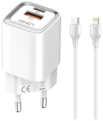 Зарядное устройство LDNIO A2318M Lightning белый