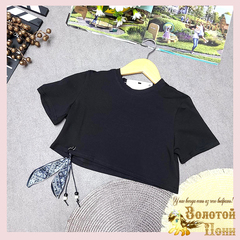 Футболка кроп-топ д (9-13) 260415-WD217