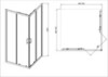 Aquatek AQ.KV.090.1CH AQ.KV.090.1CH Душевой уголок квадратный, двери раздвижные 900x900x2000 профиль хром, стекло прозрачное 6мм