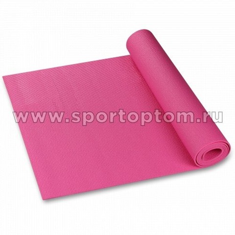 Коврик для йоги и фитнеса INDIGO PVC 173*61*0,6 см Цикламеновый