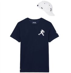 Теннисная футболка Lacoste Tennis x Novak Djokovic Pack - navy blue/white