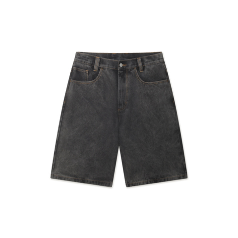 Шорты Октябрь Og Logo Baggy "Black Stone Washed"