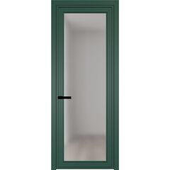 Алюминиевая дверь 1AGP зелёный воск остеклённая
