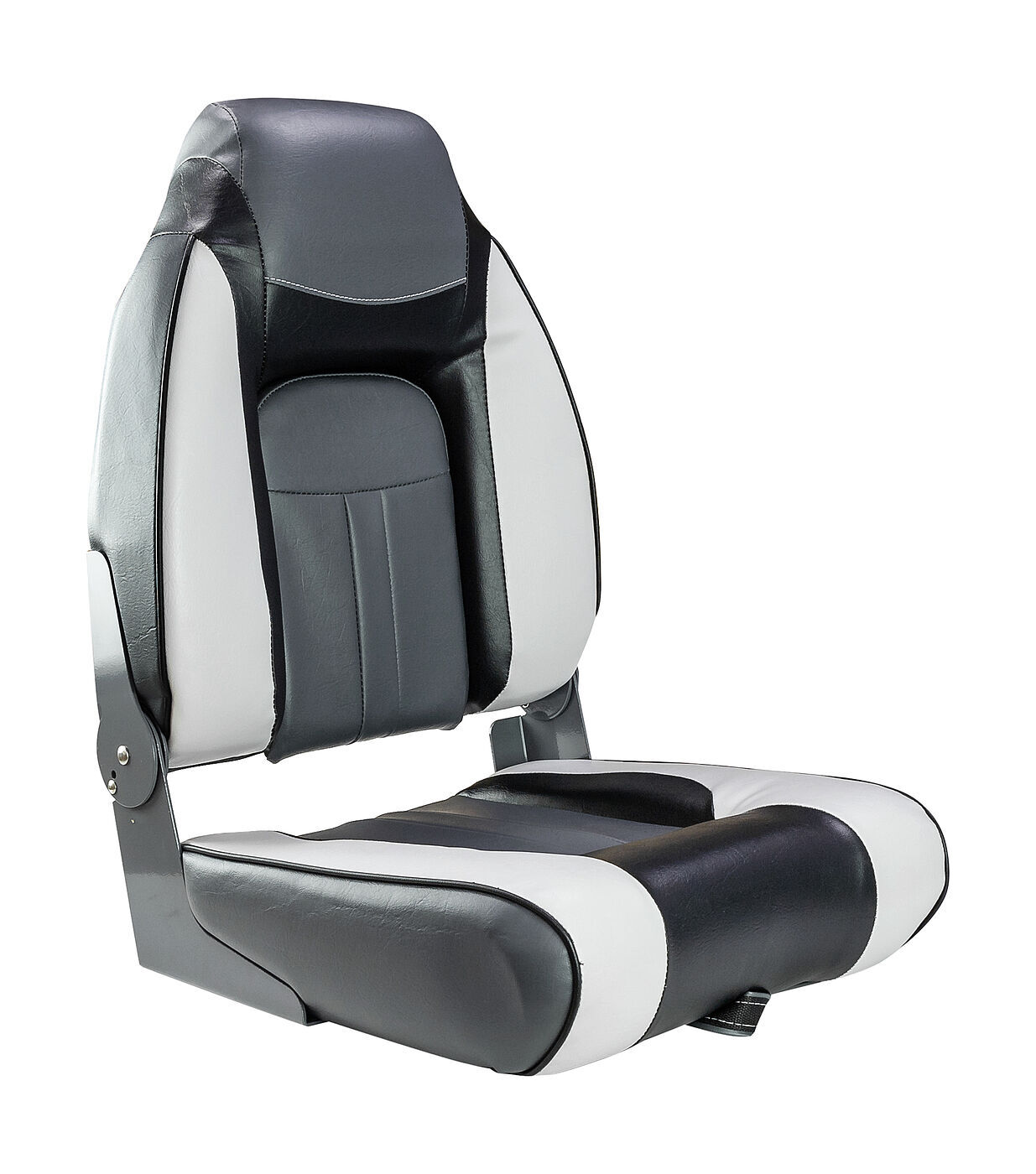 Сиденье мягкое складное Premium Designer High back Seat, серо-чёрное Newstarmarine 75157gcb