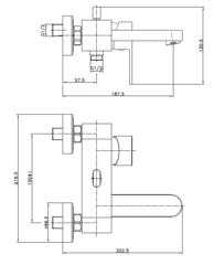 Смеситель для ванны ELIO однорычажный