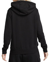 Куртка женская теннисная Nike Sportswear Club Fleece Funnel Hoodie - black/white