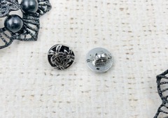 Пуговицы костюмные, под металл, d 1,1 см, на ножке, серебро