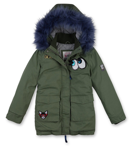 Парка защитного цвета для девочки GG&L by Sanetta