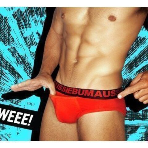 Мужские трусы брифы с карманом Aussiebum Pocket Jockit Red Brief AB00229