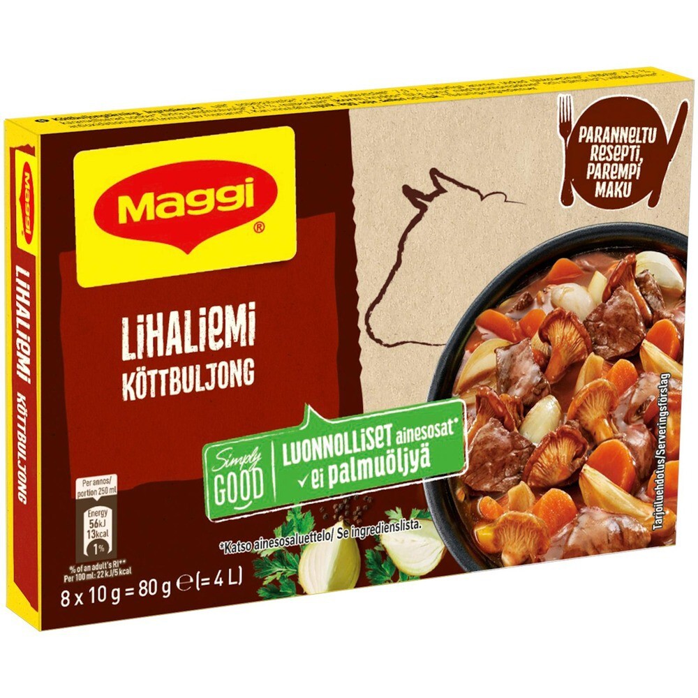 Мясной бульон Maggi 80G Lihaliemi 8 Palaa – купить за 272 ₽ с доставкой из  Финляндии