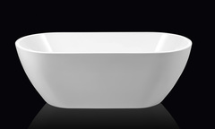 BelBagno BB70-1500 Отдельностоящая, овальная акриловая ванна в комплекте со сливом-переливом цвета хром 1500x750x570 фото