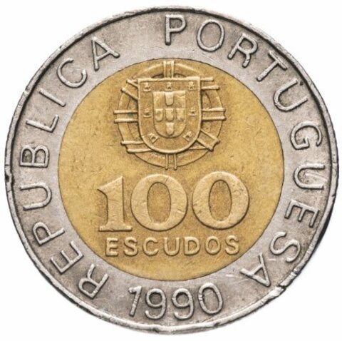 Португалия 100 эскудо 1989-2001 (случайный год) XF