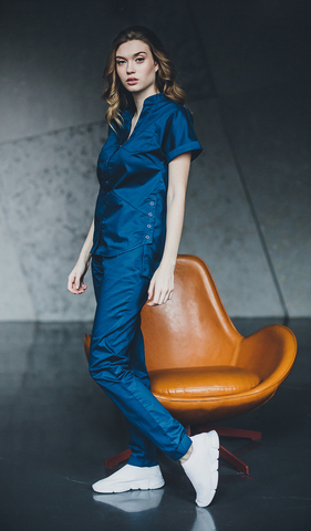 Брюки женские м593 toray стретч opal blue