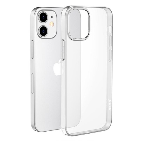 Силиконовый чехол TPU Hoco Light series (толщина 0,8 мм) для iPhone 12 mini (5,4") (Прозрачный)