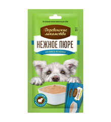 Деревенские лакомства для собак Нежное пюре из мяса ягненка 4х10г