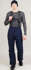 Элитные Горнолыжные брюки Nordski Lavin 2.0 Dress Blue мужские с высокой спинкой