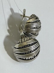 Нити (серьги из серебра)