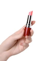 Красный мини-вибратор в форме губной помады Lipstick Vibe - 