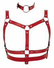 Красный комплект БДСМ-аксессуаров Harness Set - 