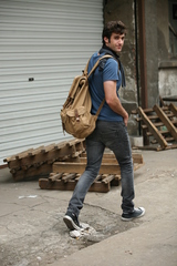 Винтажный рюкзак из ткани Virginland VIR-55 Khaki