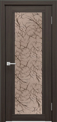 Межкомнатная дверь К-11 / Цвет тон Грей / Остекление "Гранит бронза" / Двери Верда