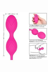 Розовые вагинальные шарики с ДУ и функцией памяти Remote Dual Motor Kegel System - 
