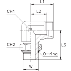 Штуцер FRA90 DL10 UNF9/16" (корпус) CAST