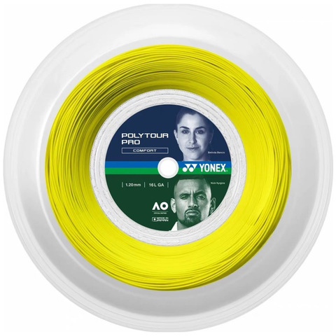 Струны теннисные Yonex POLY TOUR PRO YELLOW (1.20мм / 200м)