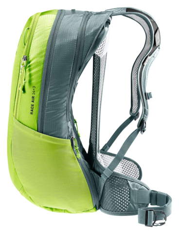 Картинка рюкзак велосипедный Deuter Race Air 14+3 Citrus/Graphite - 13