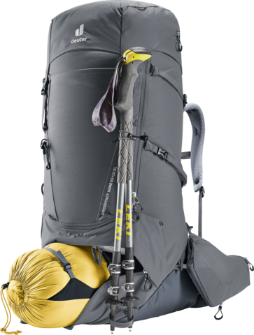 Картинка рюкзак туристический Deuter Aircontact Core 65+10 SL Graphite/Black - 7