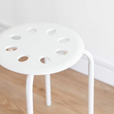 Табурет Axel, цвет: белый, размеры 30х45 см., материалы: полипропилен, металл