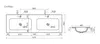 Ceramica Nova CN7023 CN7023 Раковина мебельная Grace прямоугольная 1610*457*137, с двумя чашами и отвер.под смеситель, бе
