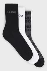 Носки (3 пары) мужские HUGO 3P QS LOGO RIB CC