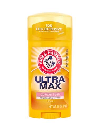 Arm & Hammer UltraMax™, дезодорант-антиперспирант, твердый, в виде порошка, свежая, 73 г (2,6 унции)