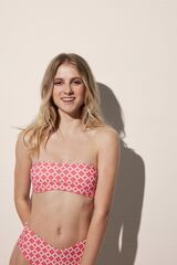 Топ купальный YSABEL MORA 82446 | Розовый + белый