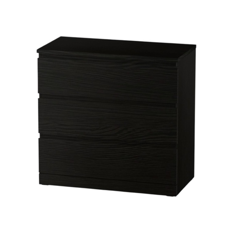 Комод Варма 3, 80*77*40см, черный ясень