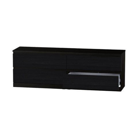 Комод Варма 4Д, 160*54*40см, чёрный ясень