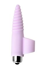 Нежно-розовая вибронасадка на палец для анальной стимуляции JOS NOVA - 9 см. - 