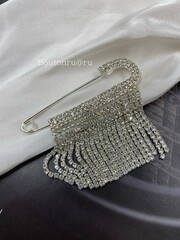 Брошь серебристая 